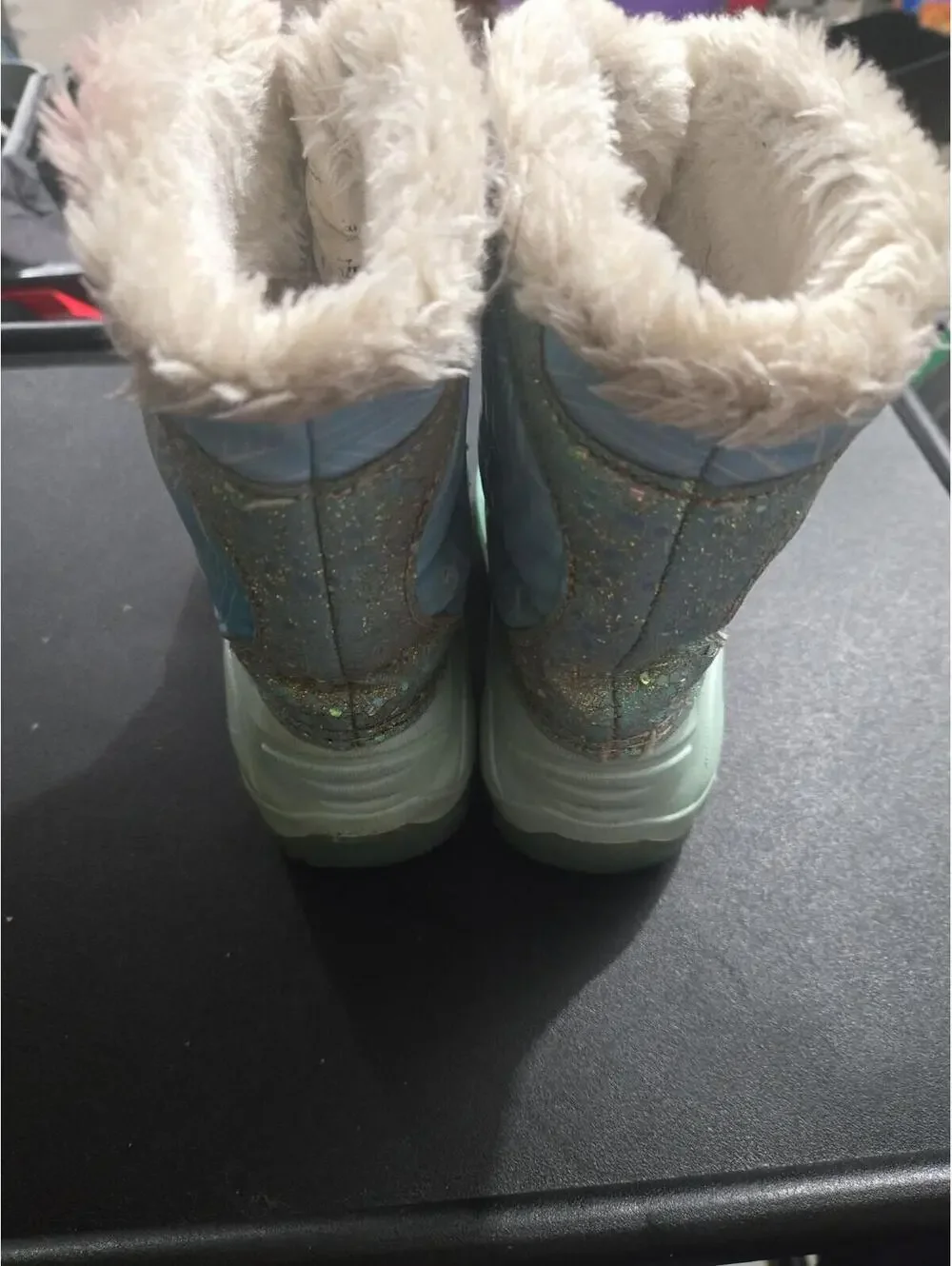 Disney Frozen Elsa & Anna Girls Glitter Winter Snow Boots Size 11Y - Picture 2 of 6